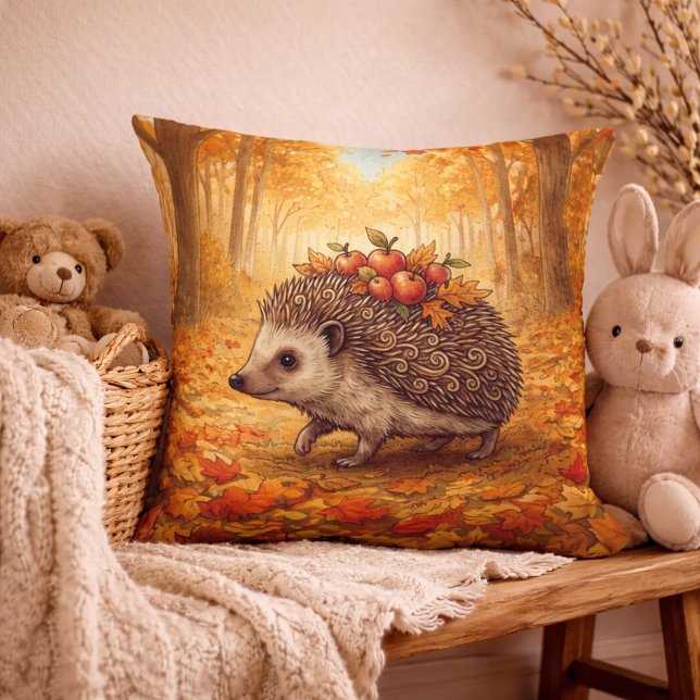Adorable Hedgehog Forest Animals  Cushion (Creator Uploaded)