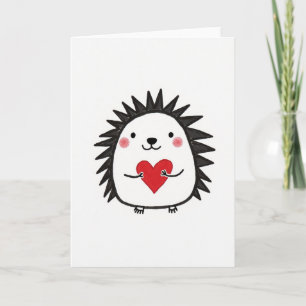Adorable Hedgehog Love Card