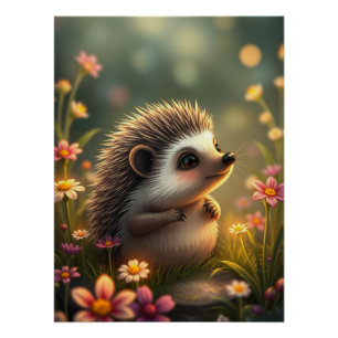 Adorable Hedgehog Poster