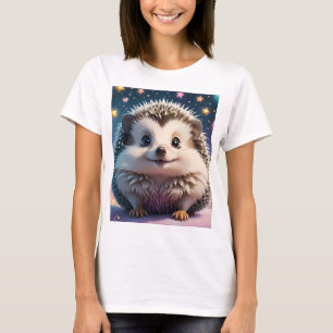 Adorable Hedgehog with stars and hearts T-Shirt