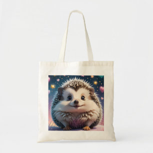 Adorable Hedgehog with stars and  hearts  Tote Bag