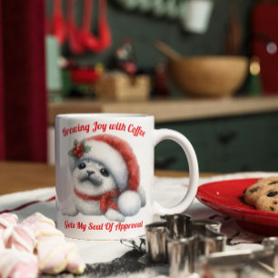 Adorable Holiday Baby Seal Coffee Mug