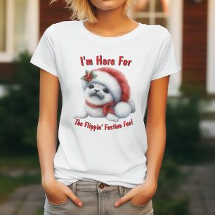 Adorable Holiday Baby Seal - Cute & Festive  T-Shirt