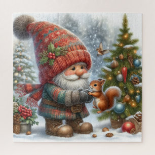 Adorable Holiday Christmas Gnome Jigsaw Puzzle