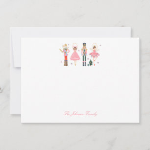 Adorable Holiday Christmas Pink Nutcracker Card