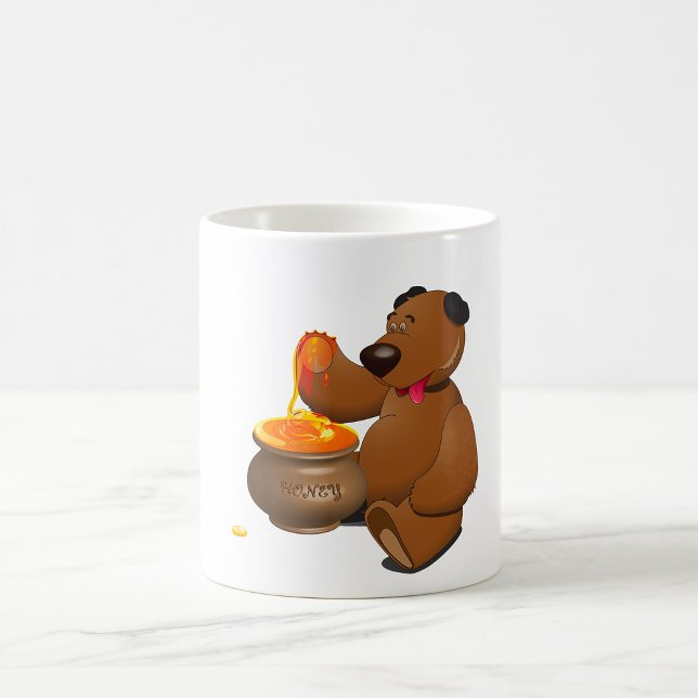 Adorable Honey Loving Bear with Honey Pot  Coffee Mug (Creator Uploaded)