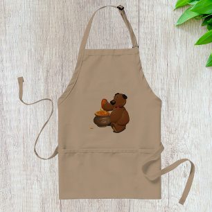 Adorable Honey Loving Bear with Honey Pot  Standard Apron