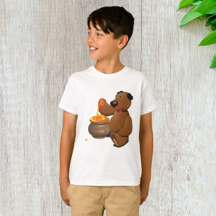 Adorable Honey Loving Bear with Honey Pot  T-Shirt