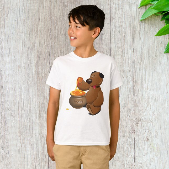 Adorable Honey Loving Bear with Honey Pot  T-Shirt (Creator Uploaded)