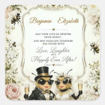 Adorable Honeybees, elegant floral wedding