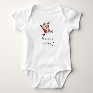 Adorable "Hooray Santa" Baby Shirt