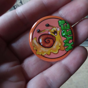 Adorable HYPE! Snail Emote 3 Cm Round Badge