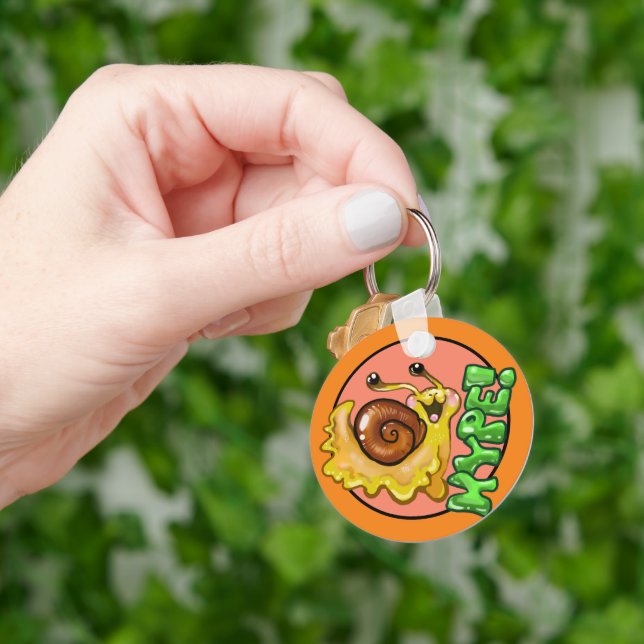 Adorable HYPE! Snail Emote  Key Ring (Hand)