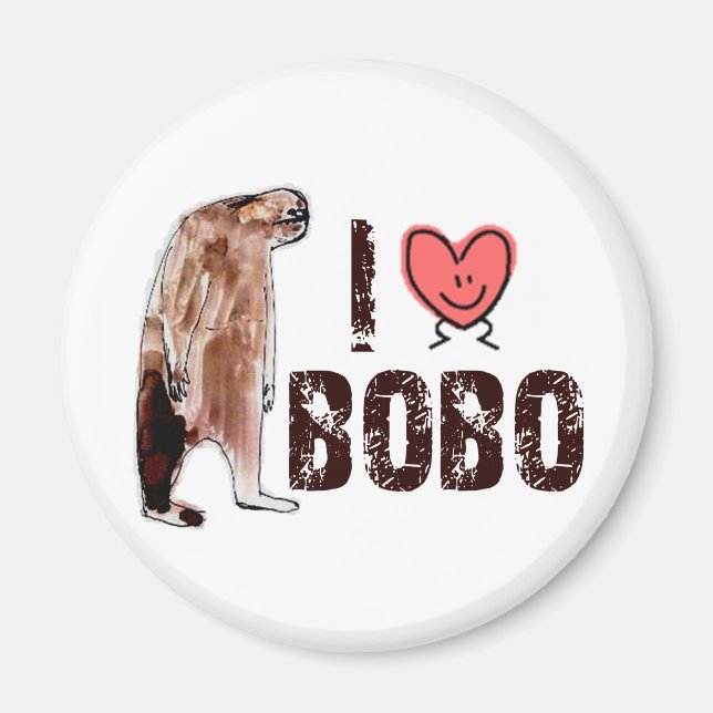 Adorable!  I LOVE <3 BOBO design - Finding Bigfoot Magnet (Front)
