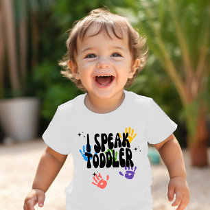Adorable "I Speak Toddler" Boys Toddler T-Shirt