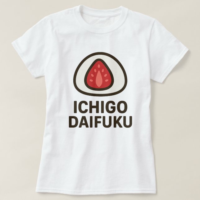Adorable Ichigo Daifuku Illustration T-Shirt (Design Front)