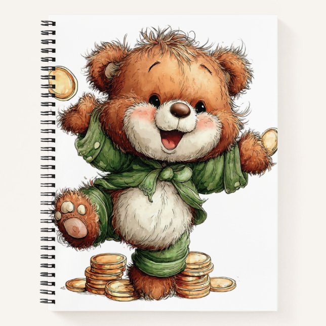 ADORABLE IRISH THEMED TEDDY BEAR NOTEBOOK (Front)