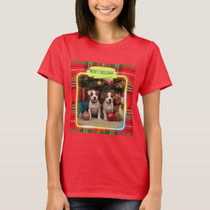 Adorable Jack Russell Terrier puppies in a Christm T-Shirt