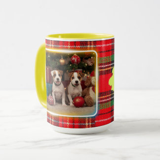 Adorable Jack Russell Terrier puppies with a check Mug