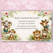 Adorable Jungle Safari Baby Shower Animals