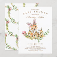 Adorable Kangaroo Mum & Babies Triplet Baby Shower