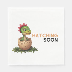 Adorable Kawaii Baby Dinosaur Hatching Napkin