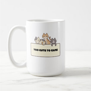 Adorable Kawaii Cats Funny Cute Cat Design Coffee Mug