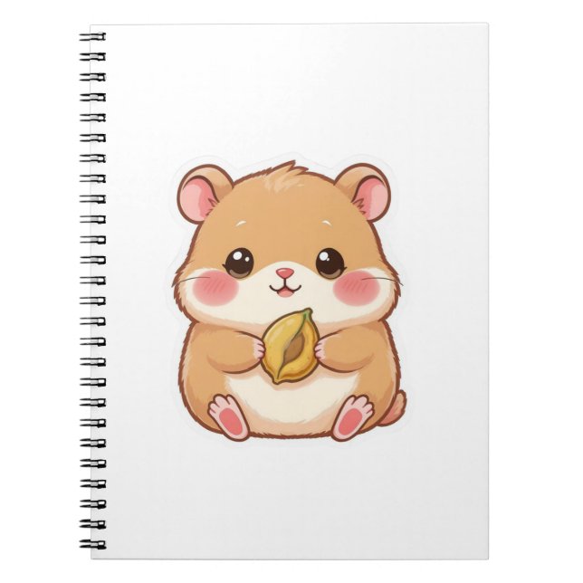 Adorable Kawaii Chibi Hamster Notebook (Front)