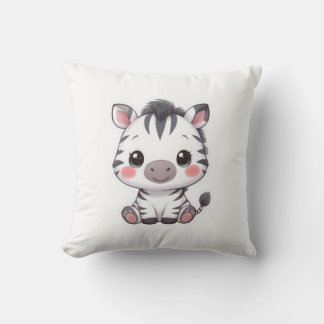 Adorable Kawaii Chibi Zebra Cushion