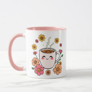 Adorable Kawaii Coffee Cartoon Mug
