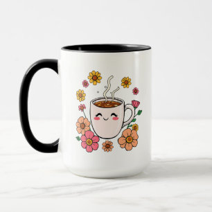 Adorable Kawaii Coffee Cartoon Mug