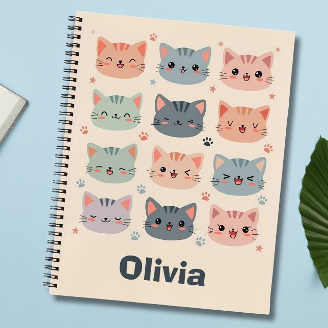 Adorable Kawaii Kitten Faces Notebook (Creator Uploaded)
