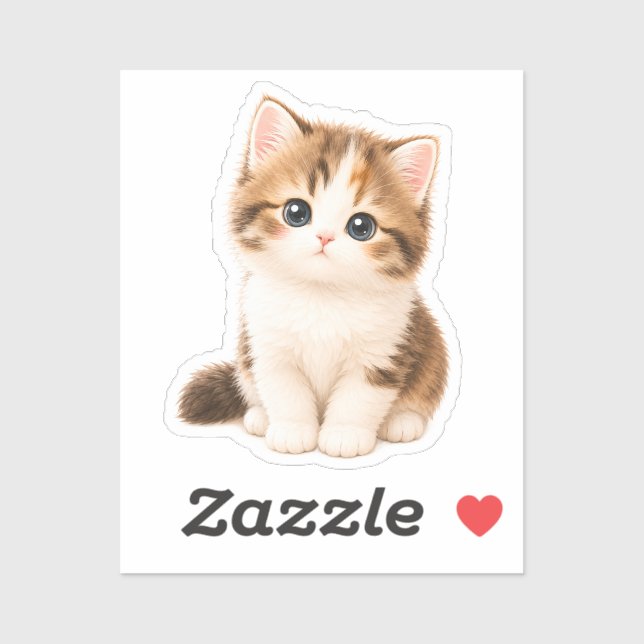 Adorable Kawaii Kitten Sticker (Sheet)