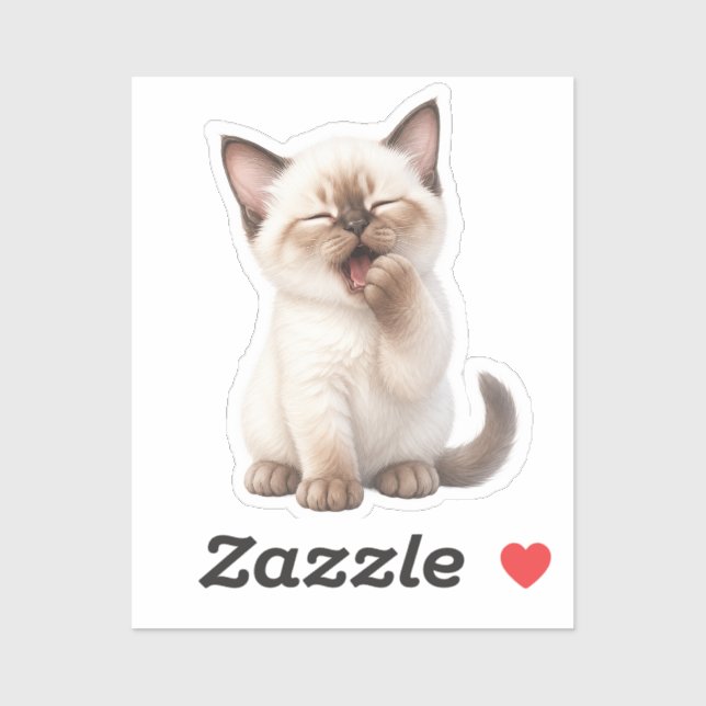 Adorable Kawaii Kitten Sticker (Sheet)