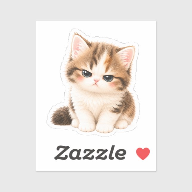 Adorable Kawaii Kitten Sticker (Sheet)