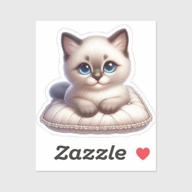 Adorable Kawaii Kitten Sticker (Sheet)
