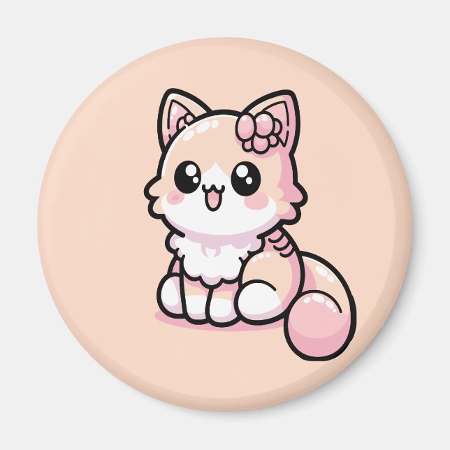 Adorable Kawaii Kitty Magnet (Front)