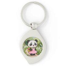 Adorable Kawaii Panda Girl on a Dreamy Path