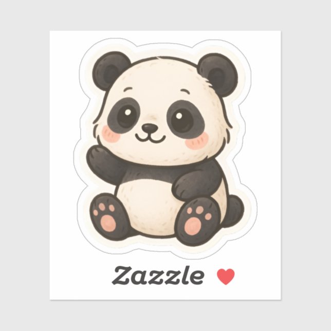 Adorable Kawaii Panda Sticker – Cute animal  (Sheet)