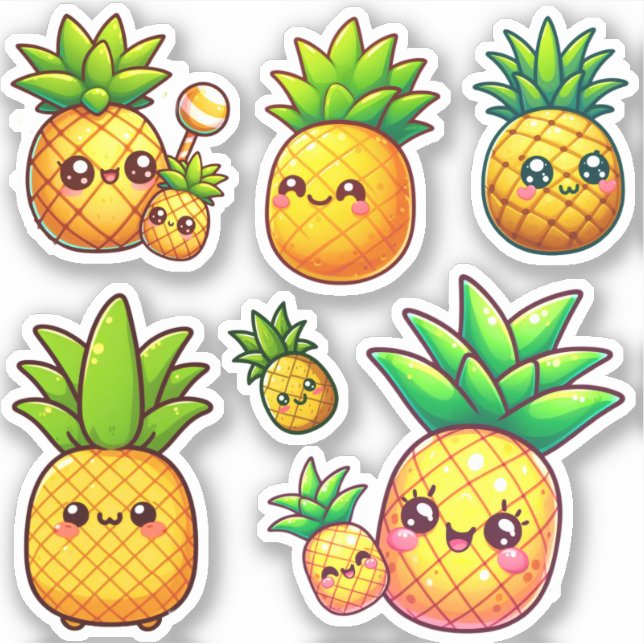 adorable kawaii pineapples (Front)
