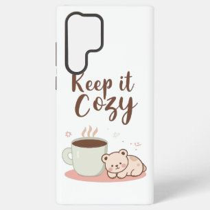 Adorable "Keep it Cozy" Winter Graphic Samsung Galaxy Case