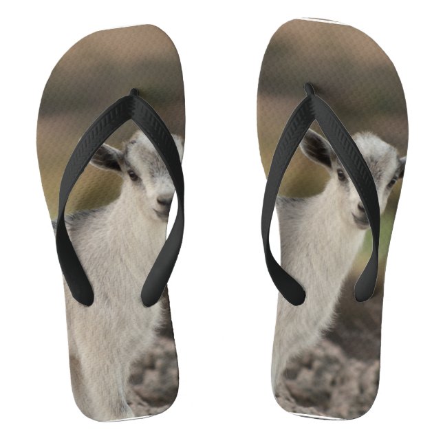 Adorable Kid Goat Flip Flops (Footbed)