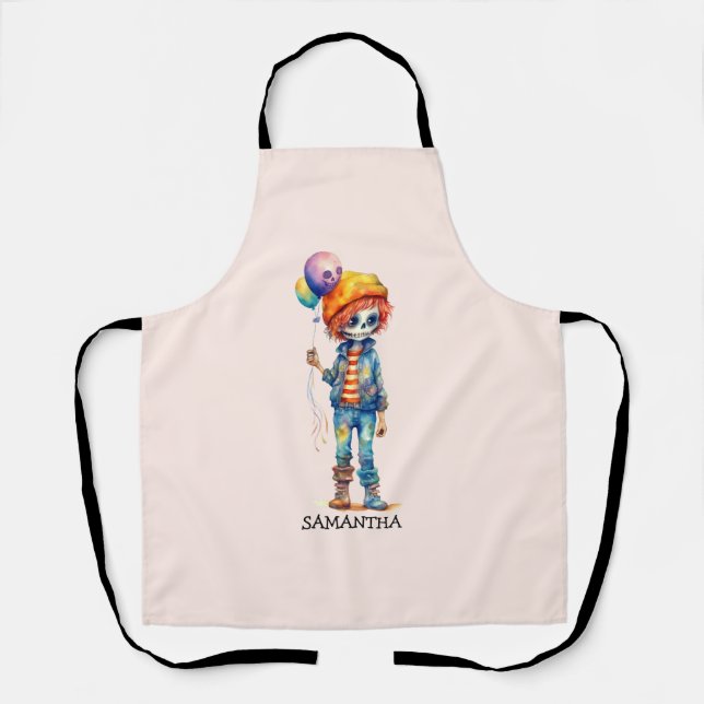 Adorable Kid Zombie - Cute Halloween (2) Apron (Front)