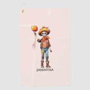 Adorable Kid Zombie - Cute Halloween (3) Golf Towel