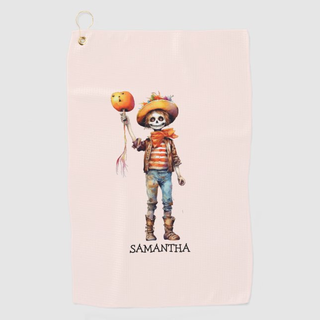 Adorable Kid Zombie - Cute Halloween (3) Golf Towel (Front)