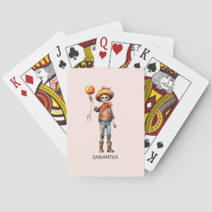 Adorable Kid Zombie - Cute Halloween (3) Playing Cards