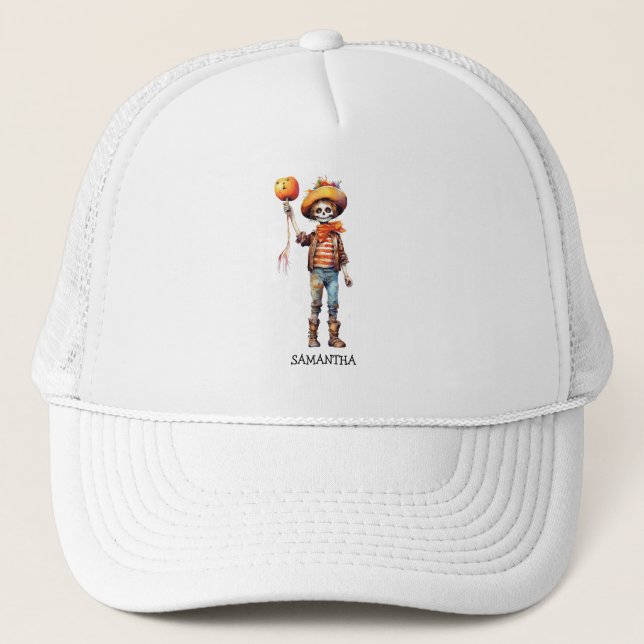 Adorable Kid Zombie - Cute Halloween (3) Trucker Hat (Front)