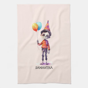 Adorable Kid Zombie - Cute Halloween (4) Tea Towel