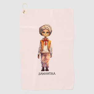Adorable Kid Zombie - Cute Halloween Golf Towel