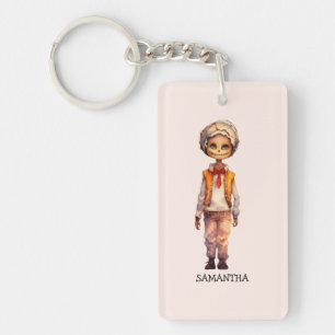 Adorable Kid Zombie - Cute Halloween Key Ring